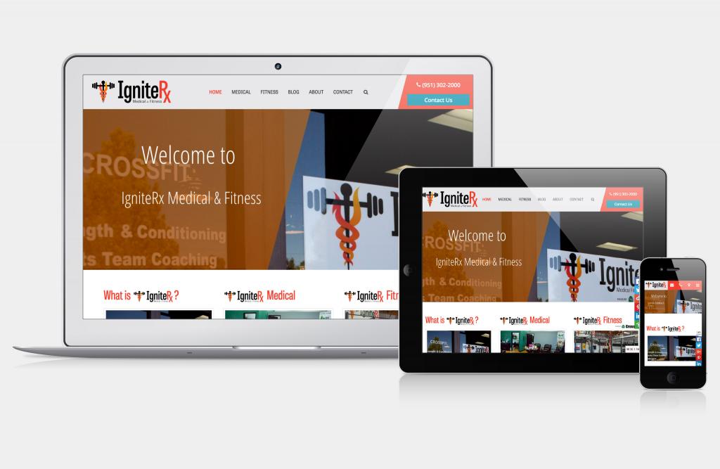 IgniteRx Medical & Fitness responsive layouts