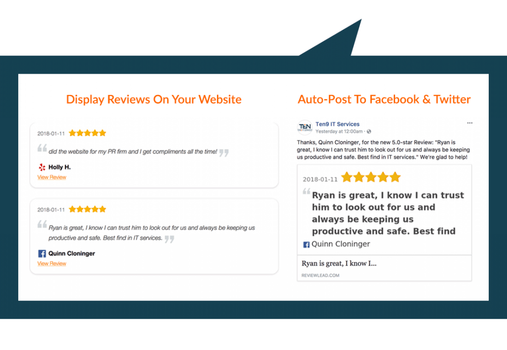 Post positive reviews on your website and social media